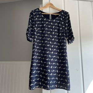 Bird print dress